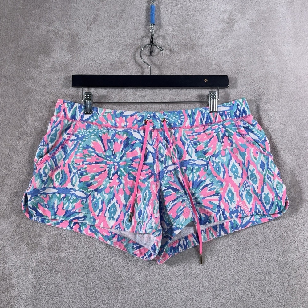 Lilly Pulitzer Vina Shorts Womens Size Large The Pink Shake It Up Floral